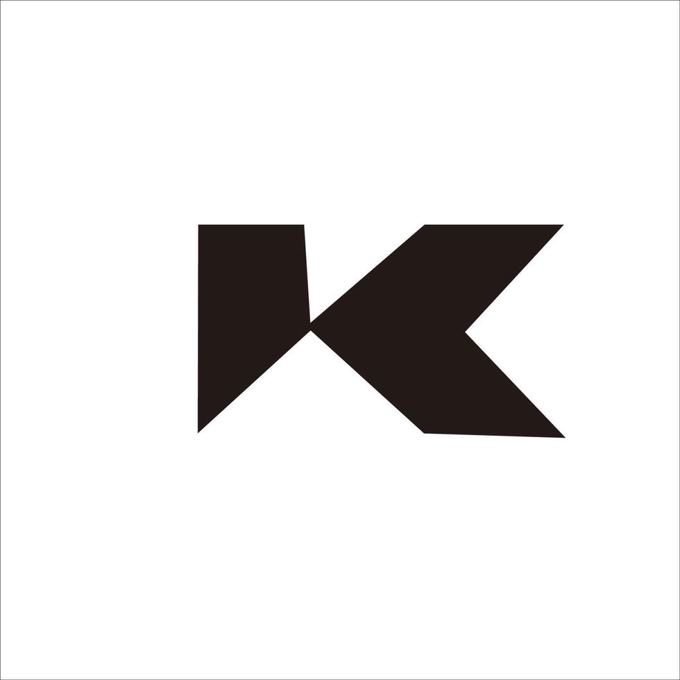 afdrukken ontwerp brief k logo voor uw merk en identiteit vector