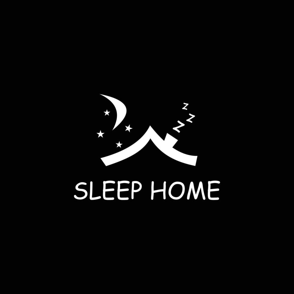 slaap Bij huis ontwerp logo vector