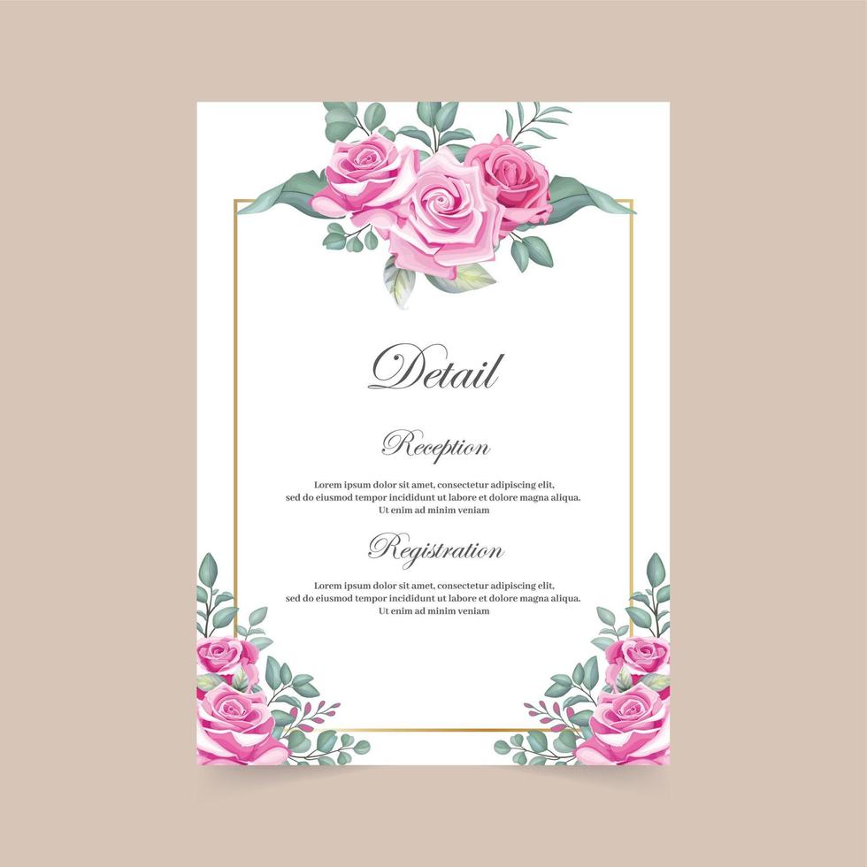 luxe bruiloft uitnodiging bloemen ontwerp kaart. bruiloft ornament concept. bloemen poster, nodig uit. vector decoratief groet kaart of uitnodiging ontwerp achtergrond.