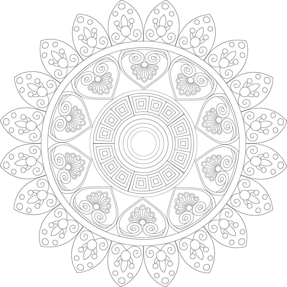 mandala kleurplaten vector