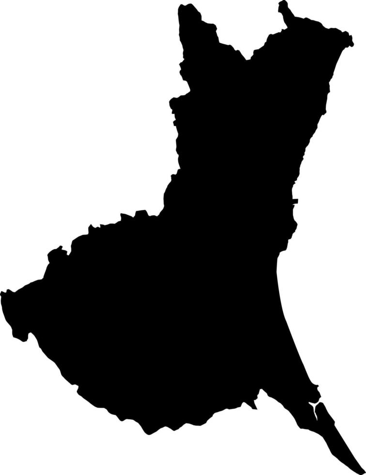 silhouet van Japan land kaart,ibaraki kaart vector