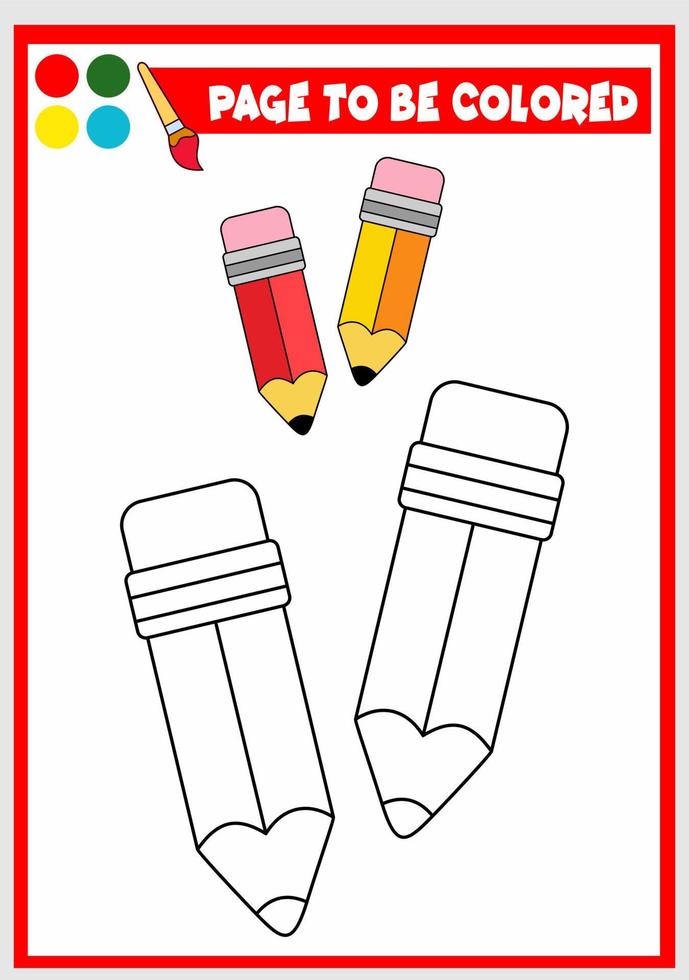 kleur boek voor kinderen. potlood vector