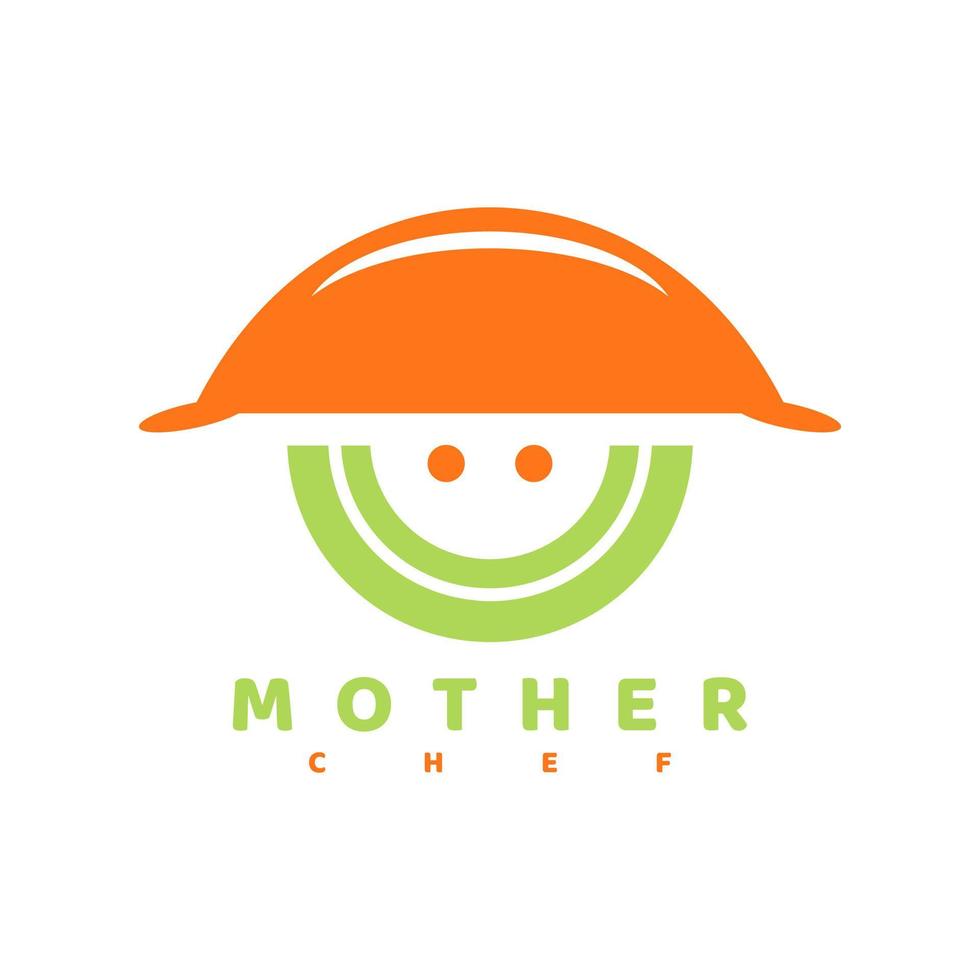 moeder chef ontwerp logo icoon vector