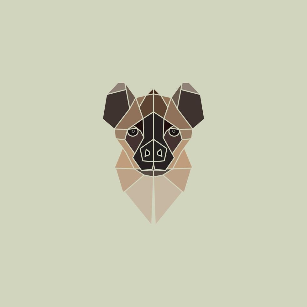 hyena geometrie hoofd kunst vector design.