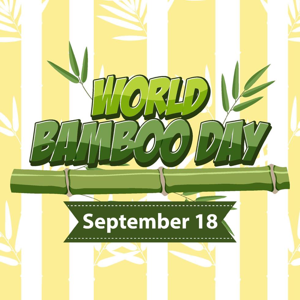 wereld bamboe dag logo banner vector