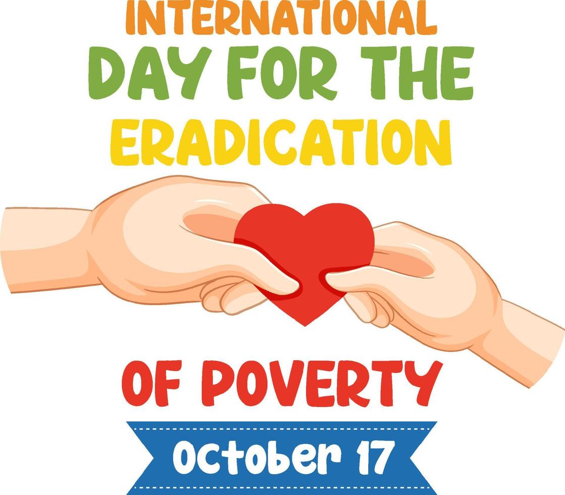 internationale dag voor de uitroeiing van armoede vector