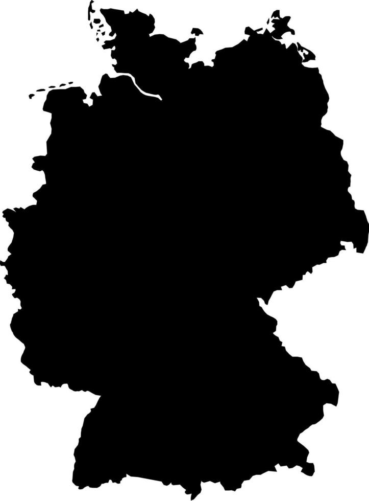 Europa Duitsland kaart vector kaart.hand getrokken minimalisme stijl.