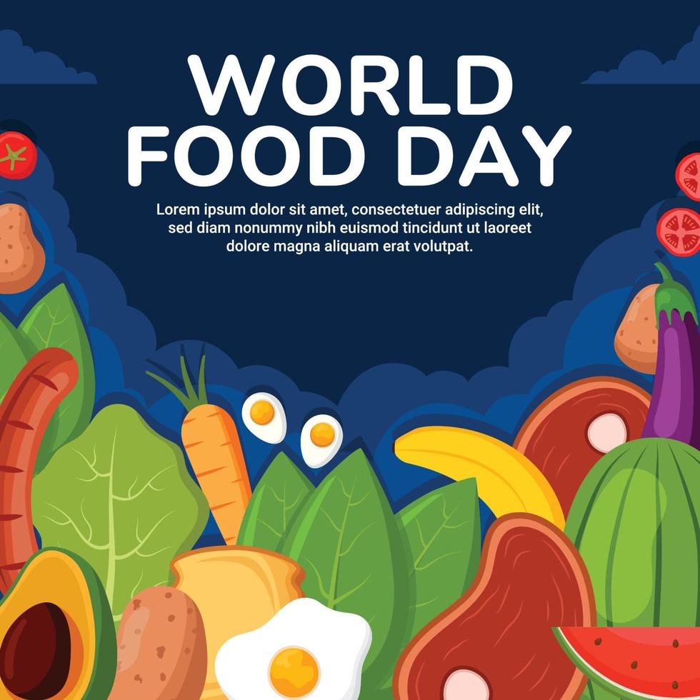 wereld voedsel dag feest concept vector