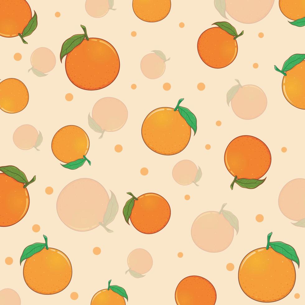 oranje naadloos patroon Aan room achtergrond vector illustratie.vector ontwerp