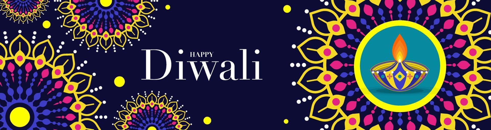 gelukkig diwali, deepavali of dipavali de Indisch festival viering vlak ontwerp. vector