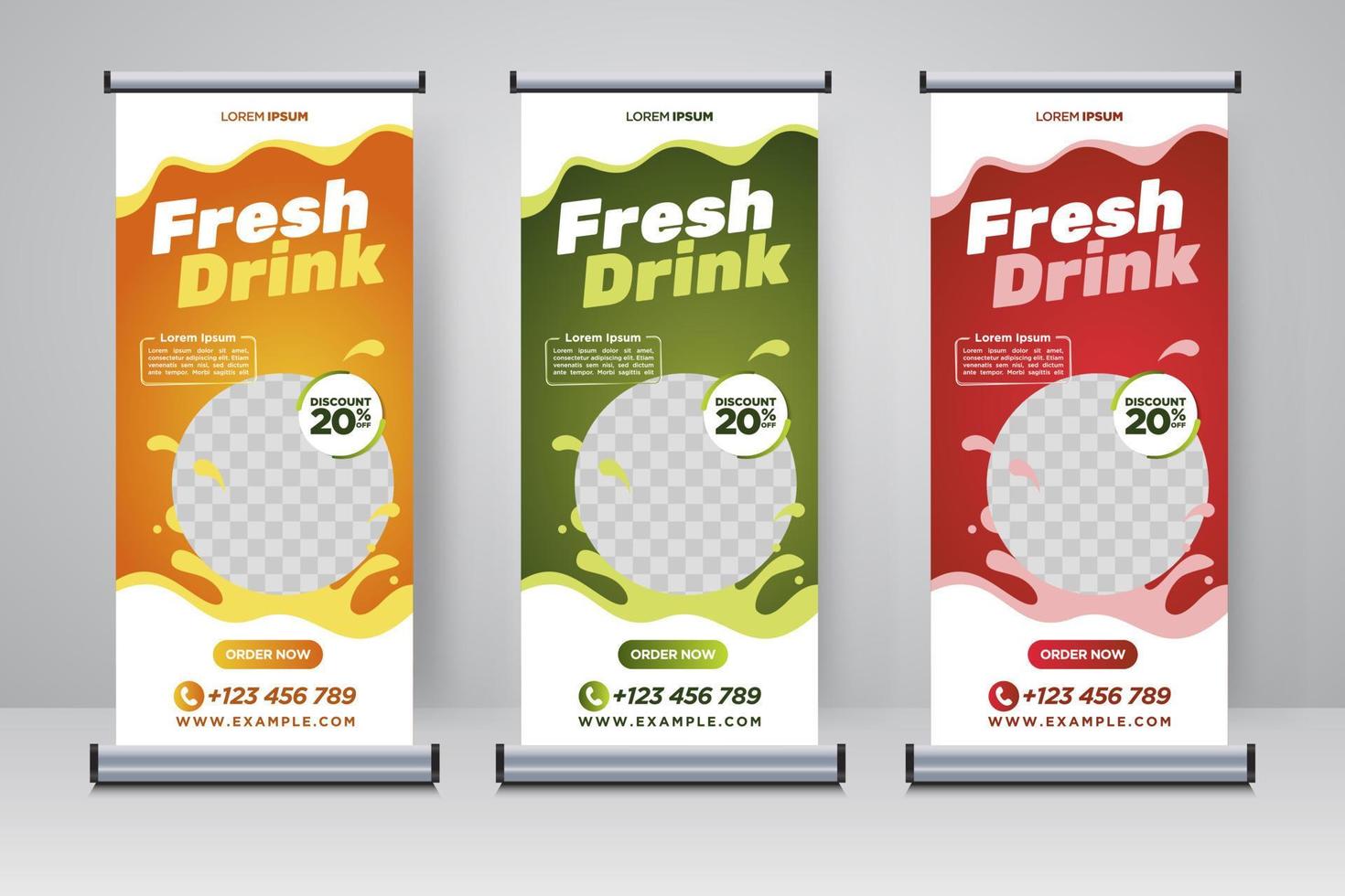 vers drankje rollup of x banner ontwerpsjabloon vector