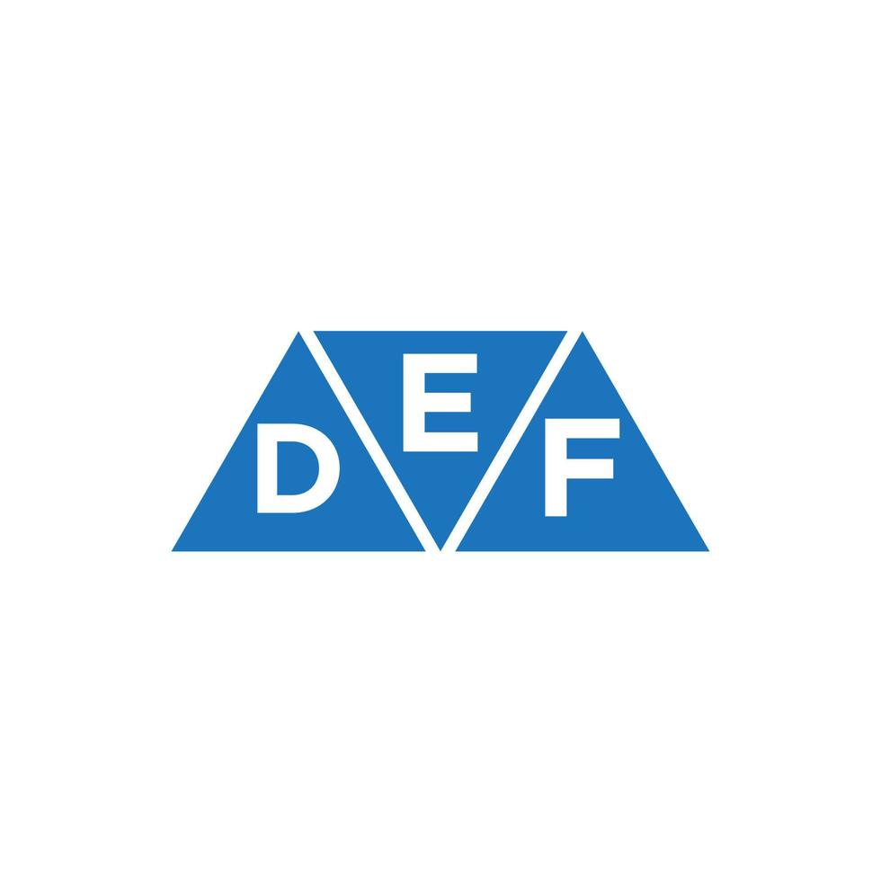 edf driehoek vorm logo ontwerp Aan wit achtergrond. edf creatief initialen brief logo concept. vector