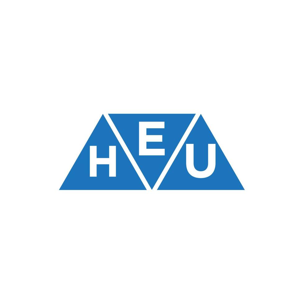 ehu driehoek vorm logo ontwerp Aan wit achtergrond. ehu creatief initialen brief logo concept. vector