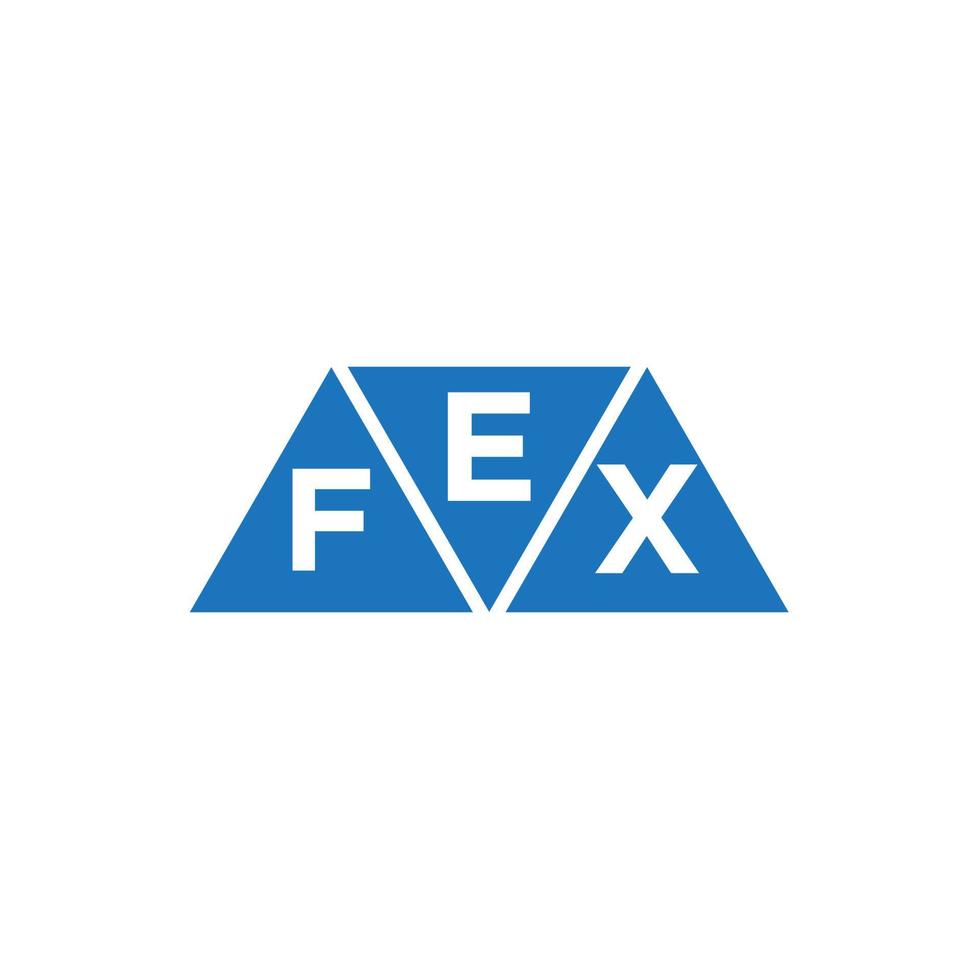efx driehoek vorm logo ontwerp Aan wit achtergrond. efx creatief initialen brief logo concept. vector