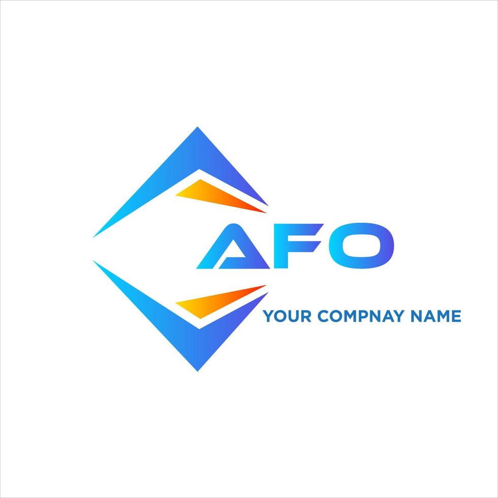 afo abstract technologie logo ontwerp Aan wit achtergrond. afo creatief initialen brief logo concept. vector