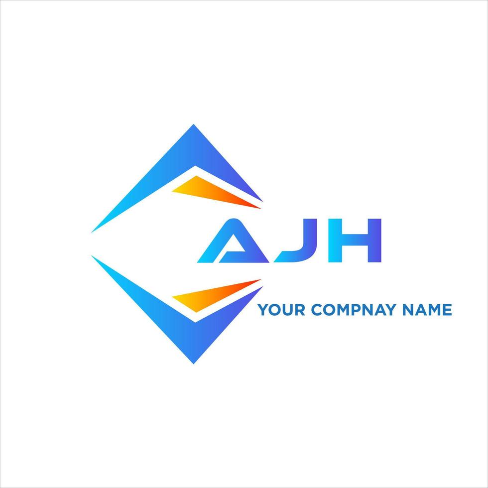 ajh abstract technologie logo ontwerp Aan wit achtergrond. ajh creatief initialen brief logo concept. vector