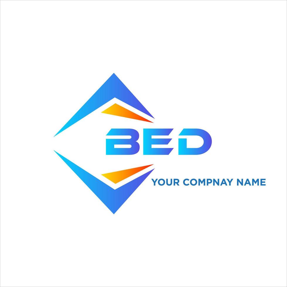 bed abstract technologie logo ontwerp Aan wit achtergrond. bed creatief initialen brief logo concept. vector