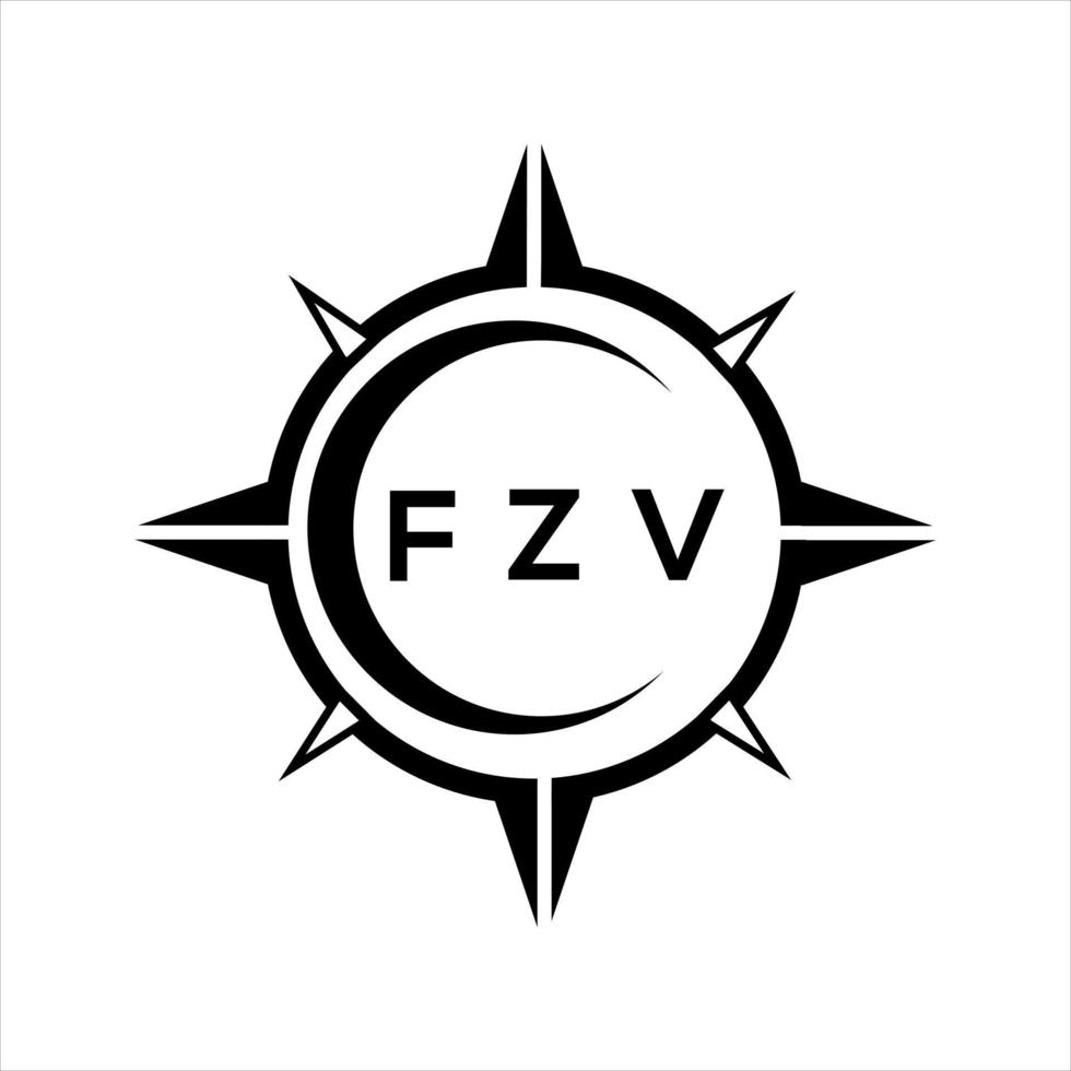 fzv abstract technologie cirkel instelling logo ontwerp Aan wit achtergrond. fzv creatief initialen brief logo. vector