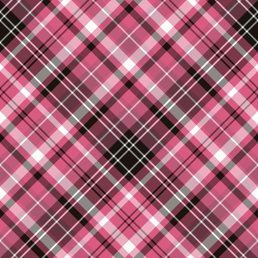 naadloos patroon in roze, wit en zwart kleuren voor plaid, kleding stof, textiel, kleren, tafelkleed en andere dingen. vector afbeelding. 2