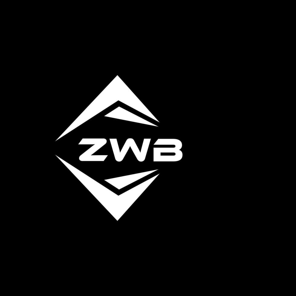 zwb abstract technologie logo ontwerp Aan zwart achtergrond. zwb creatief initialen brief logo concept. vector