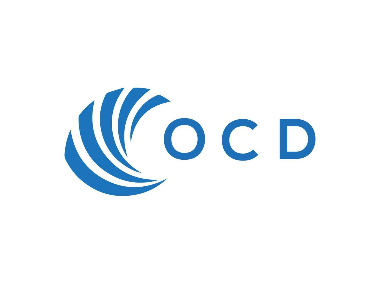ocd brief logo ontwerp Aan wit achtergrond. ocd creatief cirkel brief logo concept. ocd brief ontwerp. vector