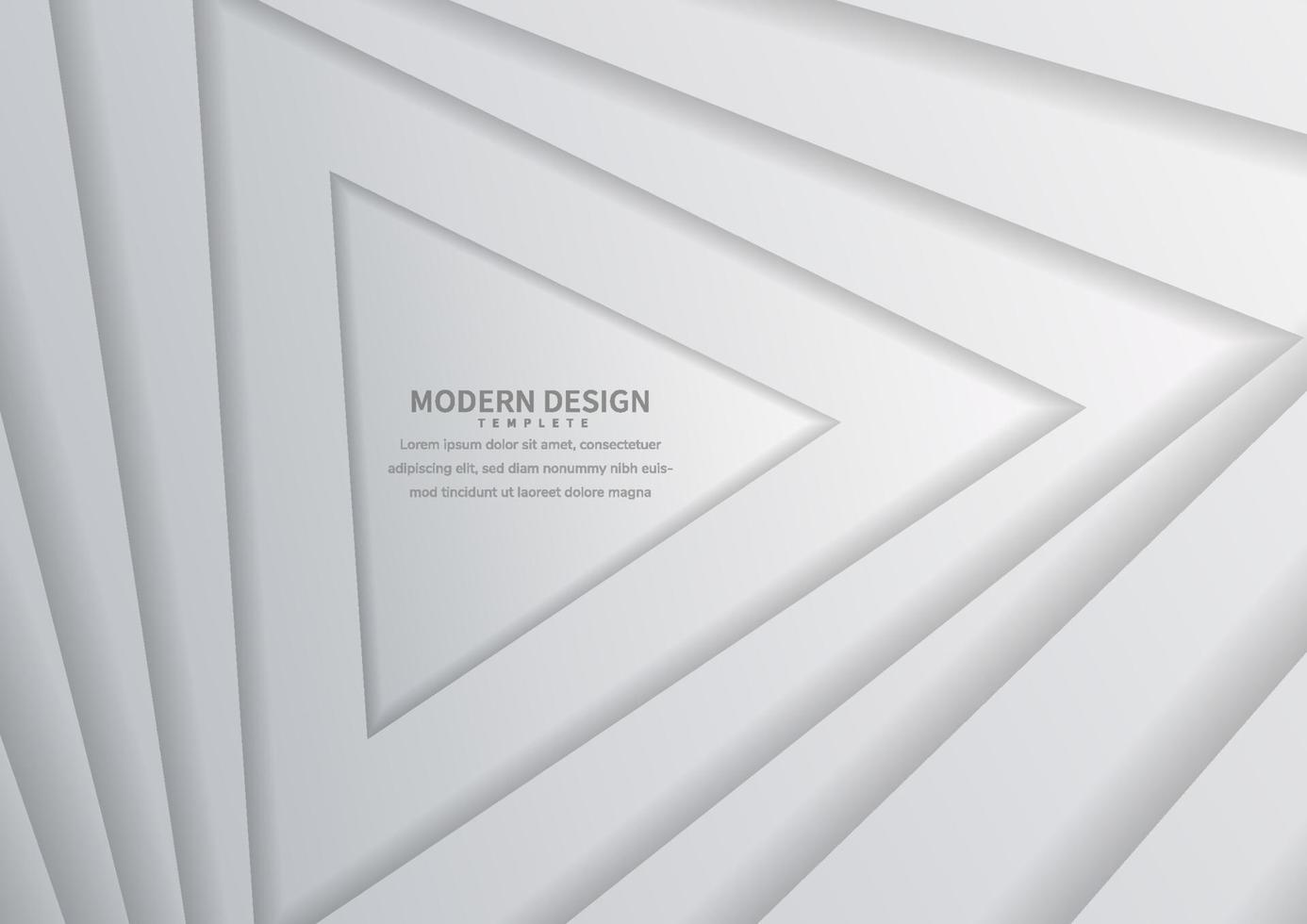 abstracte moderne ontwerp witte en grijze geometrische de lagenachtergrond van driehoeken. vector