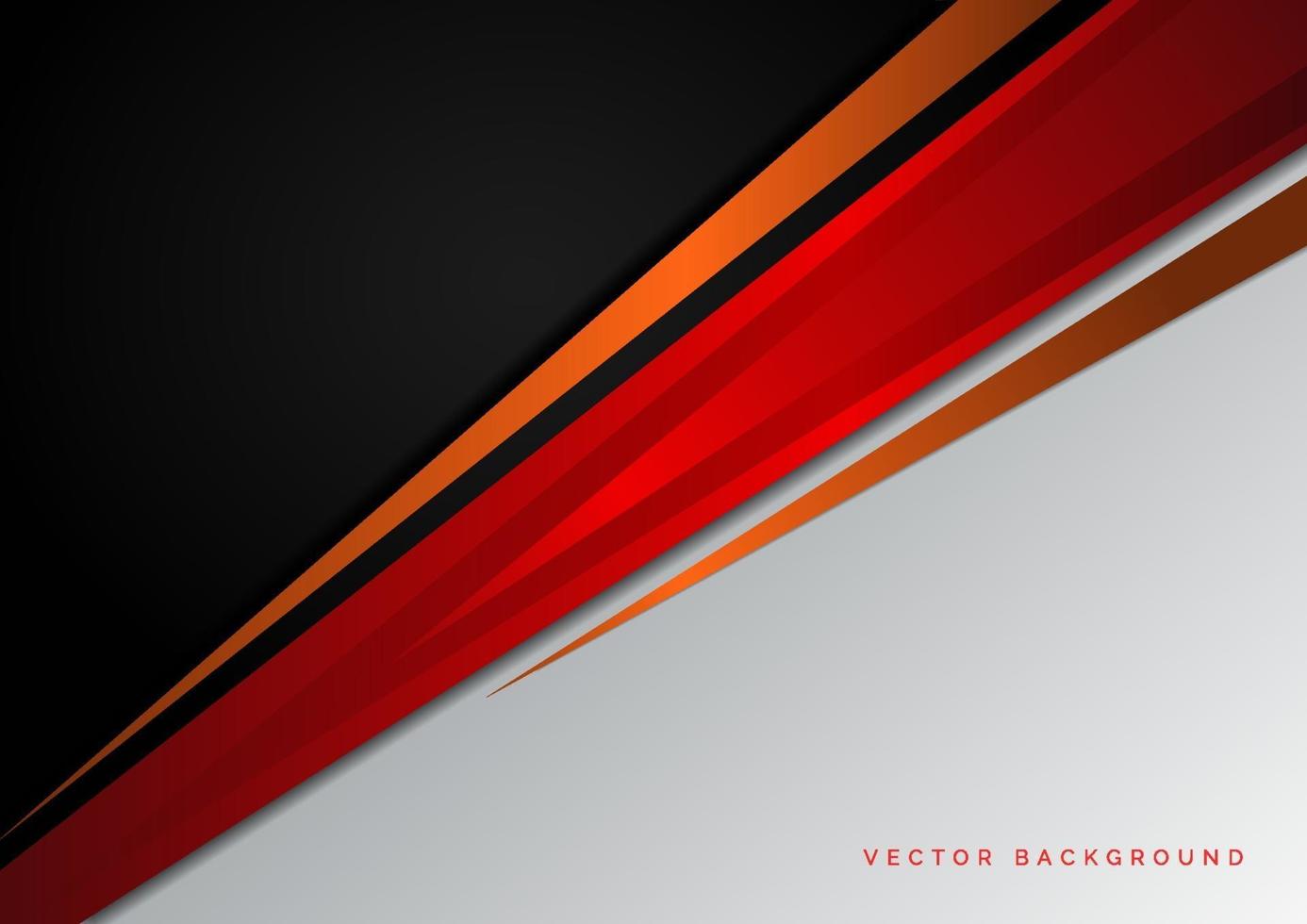 sjabloon bedrijfsconcept rood zwart oranje en grijs contrast achtergrond. vector