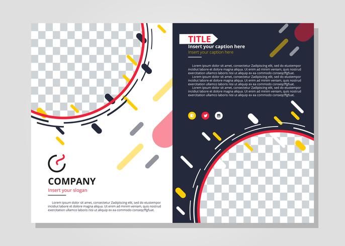 Modern Twee-voudige Brochure Template vector