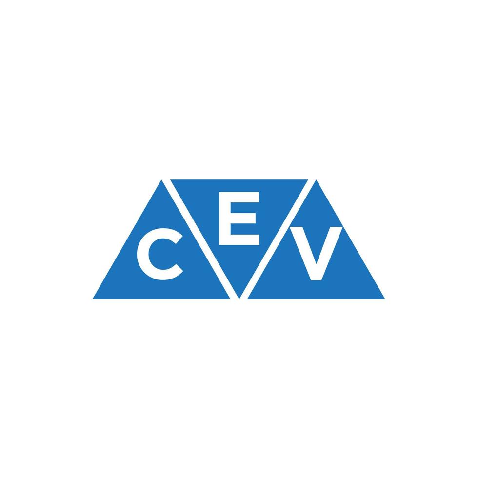 ecv driehoek vorm logo ontwerp Aan wit achtergrond. ecv creatief initialen brief logo concept. vector