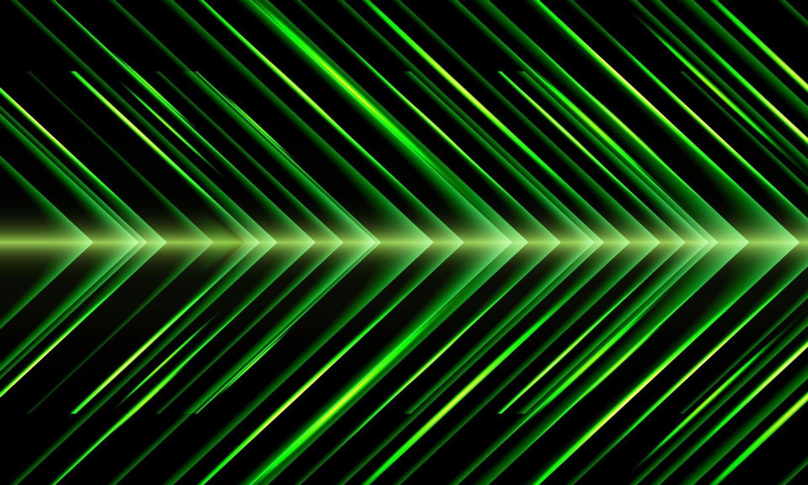 abstract groen pijl licht metaal richting snelheid patroon ontwerp moderne futuristische technologie achtergrond vectorillustratie. vector