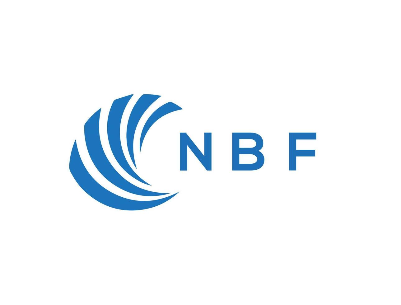 nbf brief logo ontwerp Aan wit achtergrond. nbf creatief cirkel brief logo concept. nbf brief ontwerp. vector