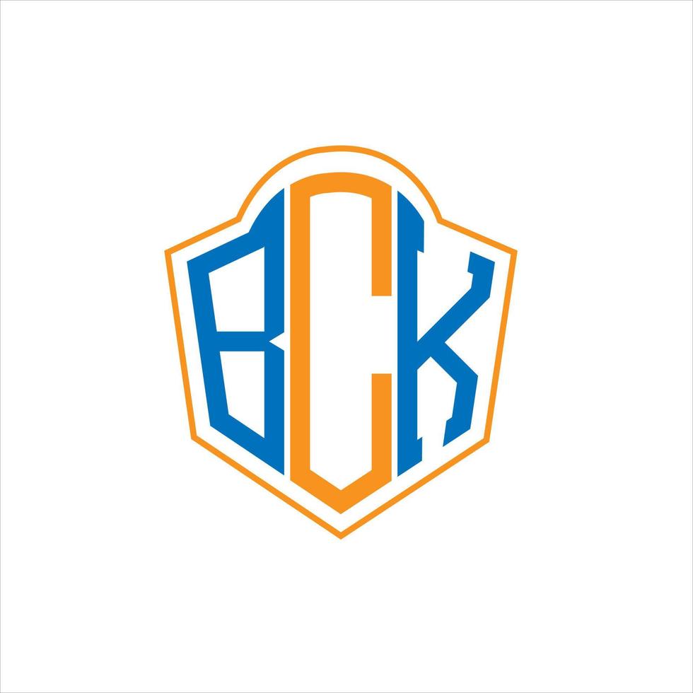 bck abstract monogram schild logo ontwerp Aan wit achtergrond. bck creatief initialen brief logo. vector