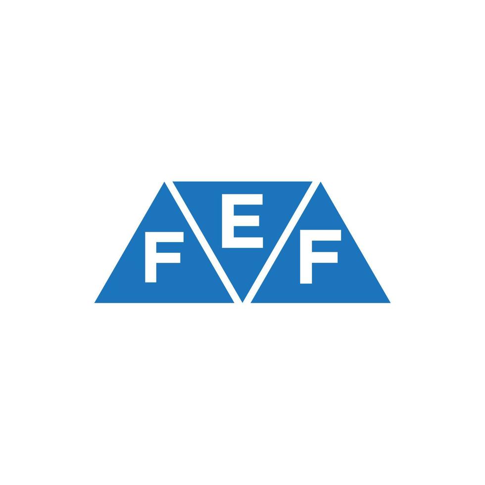 eff driehoek vorm logo ontwerp Aan wit achtergrond. eff creatief initialen brief logo concept. vector