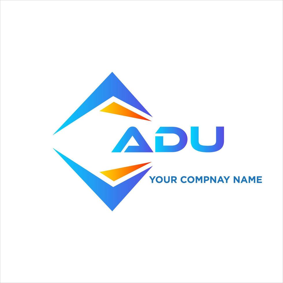 adu abstract technologie logo ontwerp Aan wit achtergrond. adu creatief initialen brief logo concept. vector