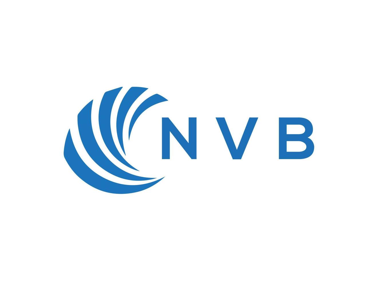 nvb creatief cirkel brief logo concept. nvb brief ontwerp.nvb brief logo ontwerp Aan wit achtergrond. nvb creatief cirkel brief logo concept. nvb brief ontwerp. vector