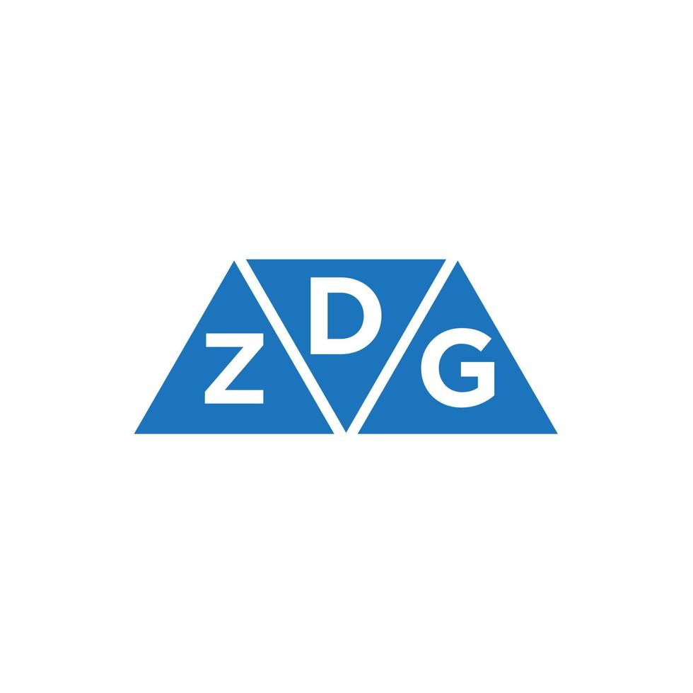 dzg driehoek vorm logo ontwerp Aan wit achtergrond. dzg creatief initialen brief logo concept. vector