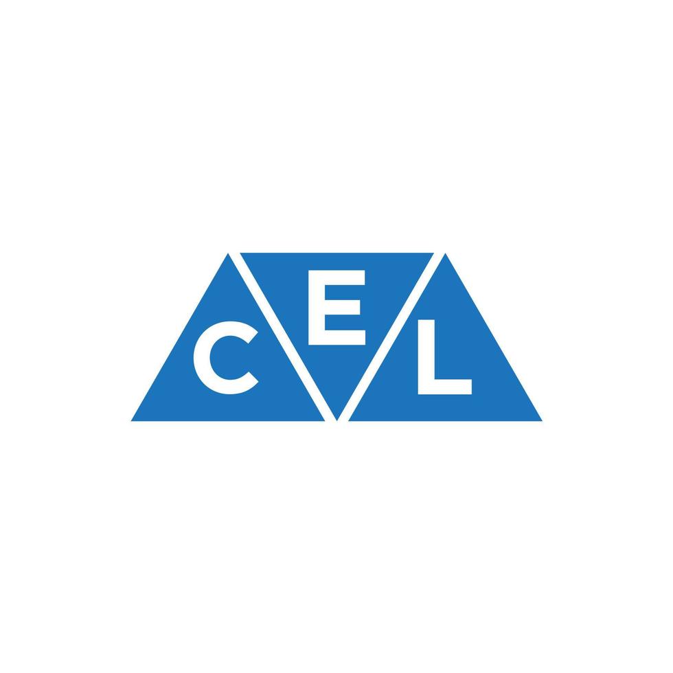 ecl driehoek vorm logo ontwerp Aan wit achtergrond. ecl creatief initialen brief logo concept. vector