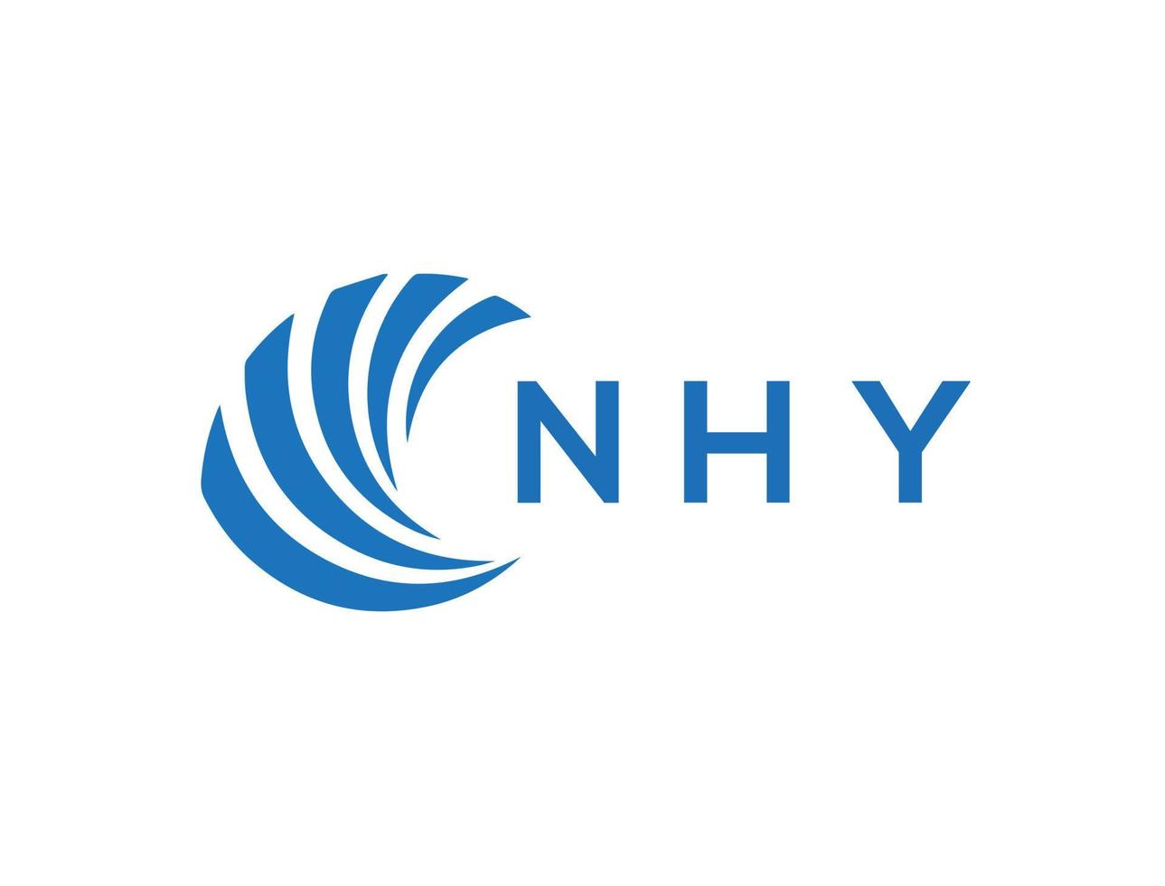 nhy brief logo ontwerp Aan wit achtergrond. nhy creatief cirkel brief logo concept. nhy brief ontwerp. vector