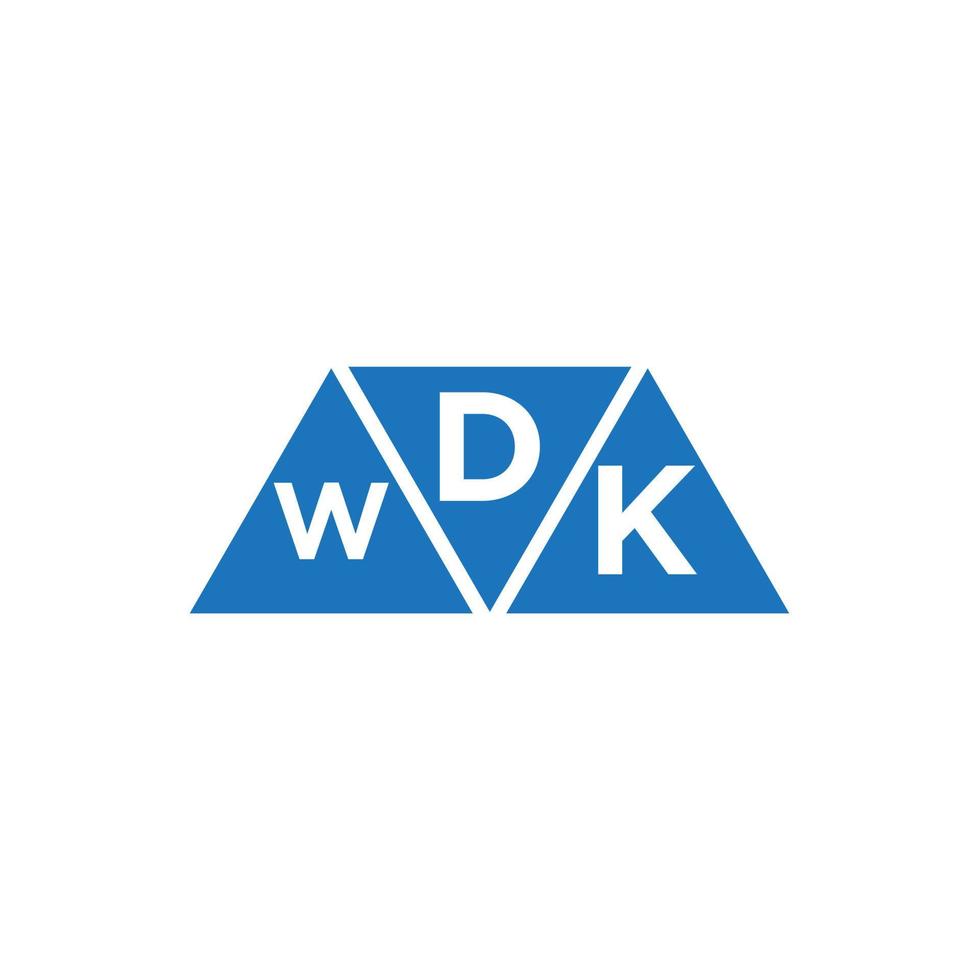 dwk driehoek vorm logo ontwerp Aan wit achtergrond. dwk creatief initialen brief logo concept. vector