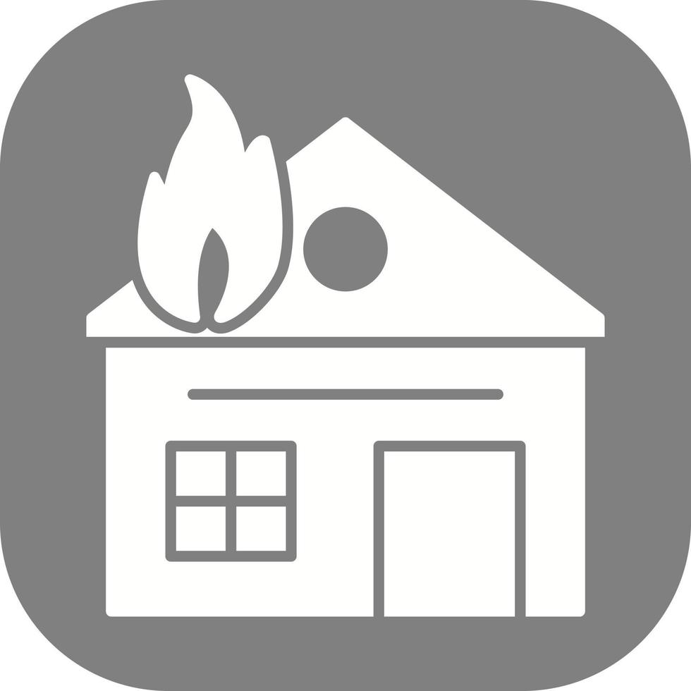 uniek huis Aan brand vector icoon
