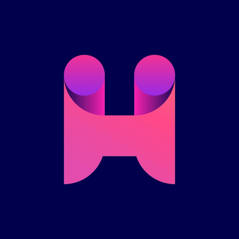 modern h brief logo Mark vector