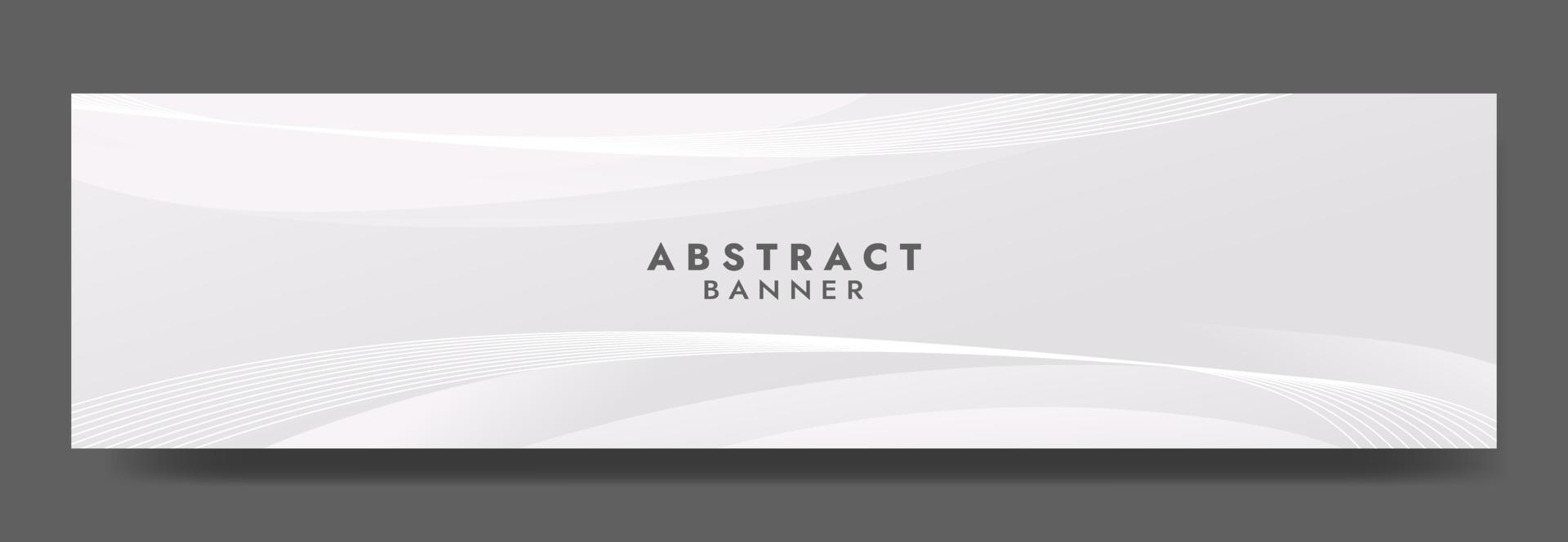 sjabloon voor abstracte witte vloeiende golfbanner vector