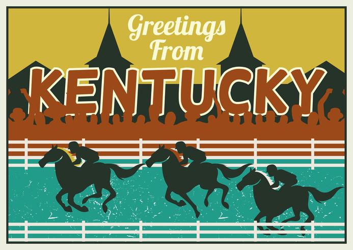 kentucky derby postkaart concept vector