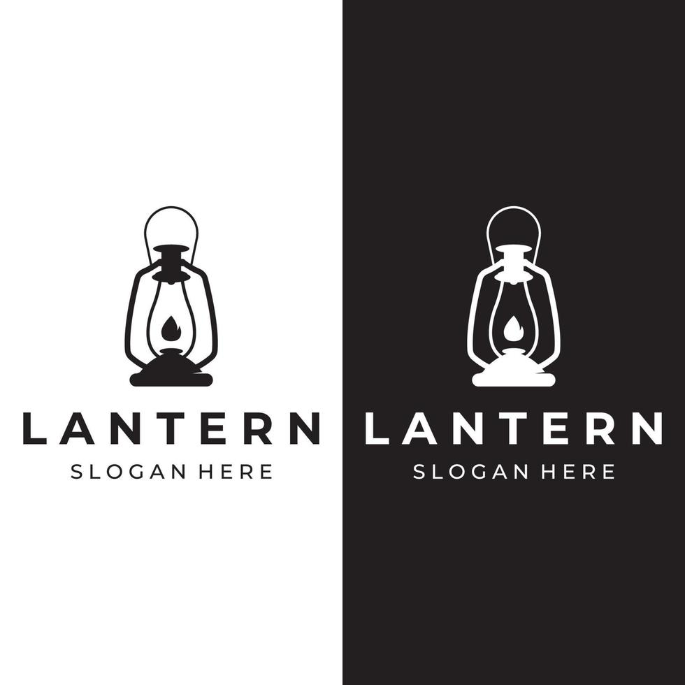 lantaarn lamp logo sjabloon, straat lamp, wijnoogst brand lantaarn.logo voor bedrijf, restaurant. vector