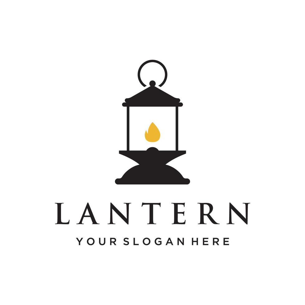 lantaarn lamp logo sjabloon, straat lamp, wijnoogst brand lantaarn.logo voor bedrijf, restaurant. vector