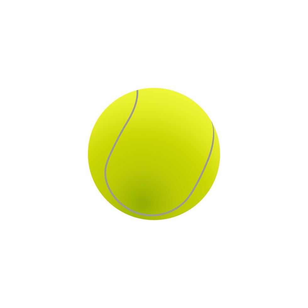 realistisch tennis bal. sport- apparatuur. vector illustratie