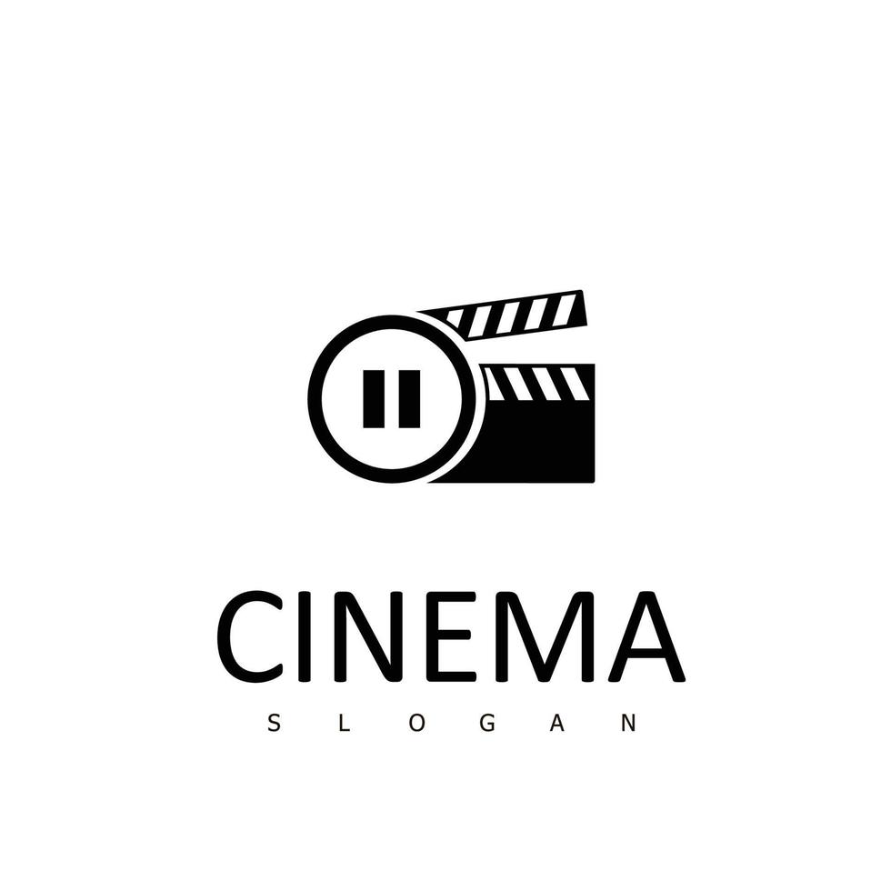 abstracte bioscoop logo vector sjabloon geïsoleerd op een witte achtergrond