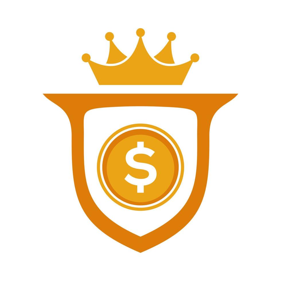 schild en geld logo ontwerp vector