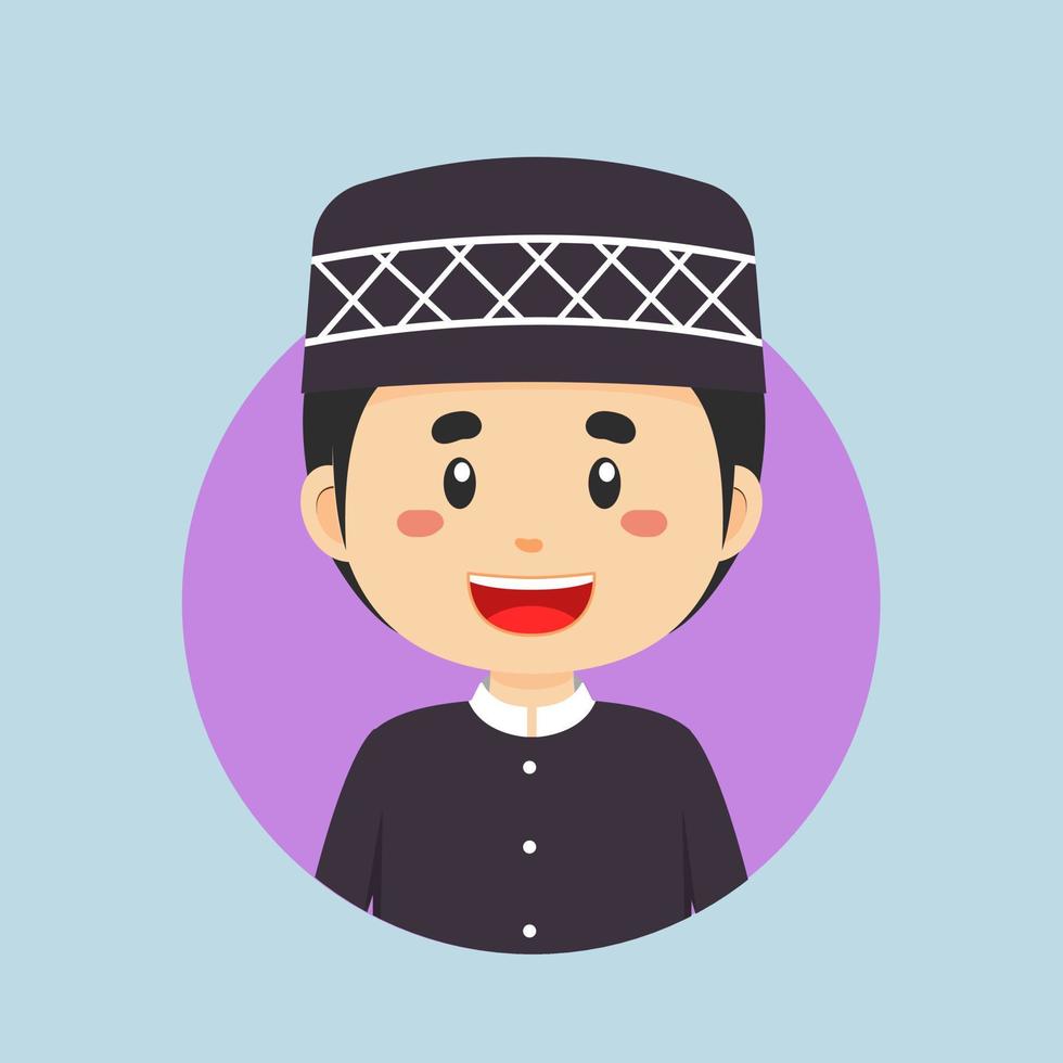 avatar van een moslim karakter vector