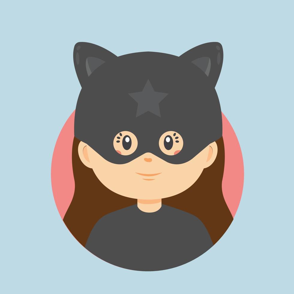 avatar van een superheld karakter vector